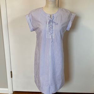 J. Crew Blue and White Striped Dress size XS